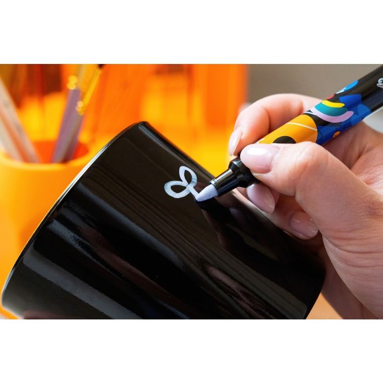 Bic, Intensity Classic Paint, markery akrylowe, czarne, 12 szt.