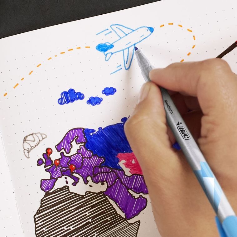 Bic, Intensity Medium, cienkopis, 4 kolory