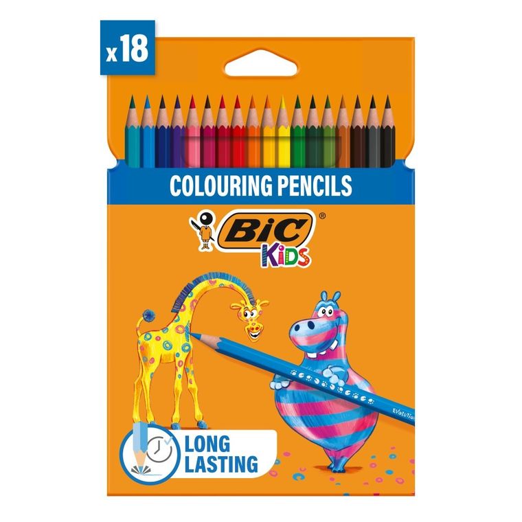 Bic, Kids Evolution, kredki ołówkowe, 18 kolorów