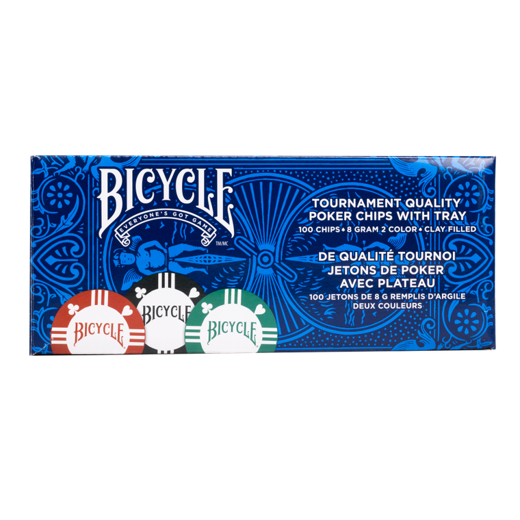 Bicycle, Poker Chips, ceramiczne żetony do pokera, 100 szt.