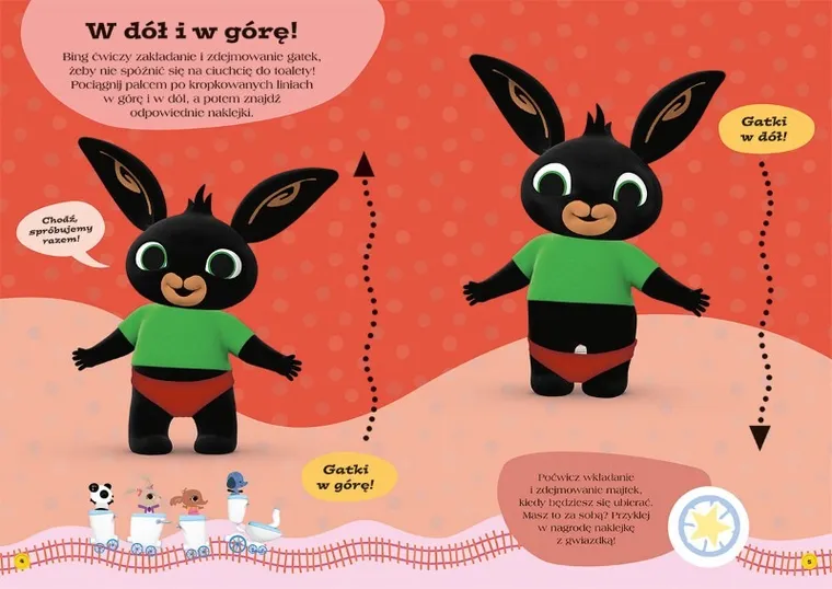 Bing. Ciuchcia do toalety. Zabawy i zadania z naklejkami