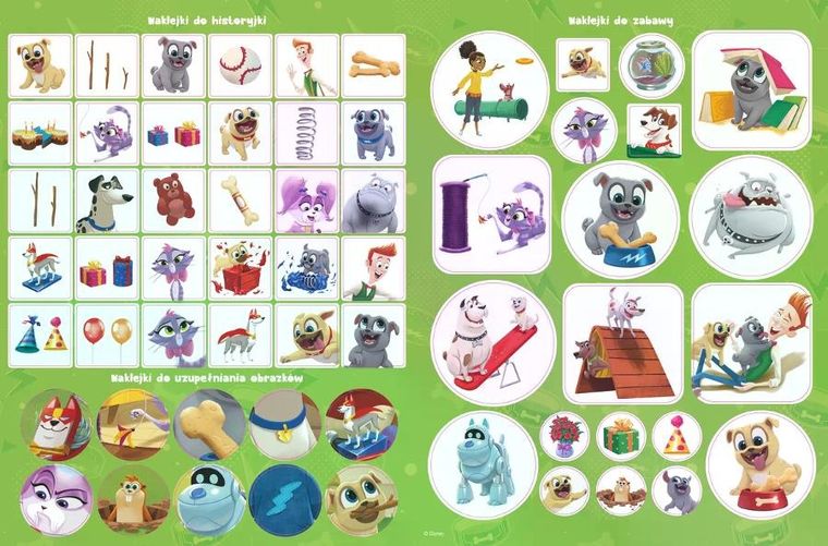 Bingo i Rolly w akcji. Czytanki naklejanki. Podwójne urodziny