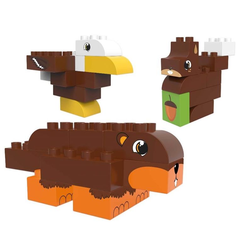 Biobuddi, Qelements, Zwierzęta leśne, klocki ekologiczne, 27 elementów