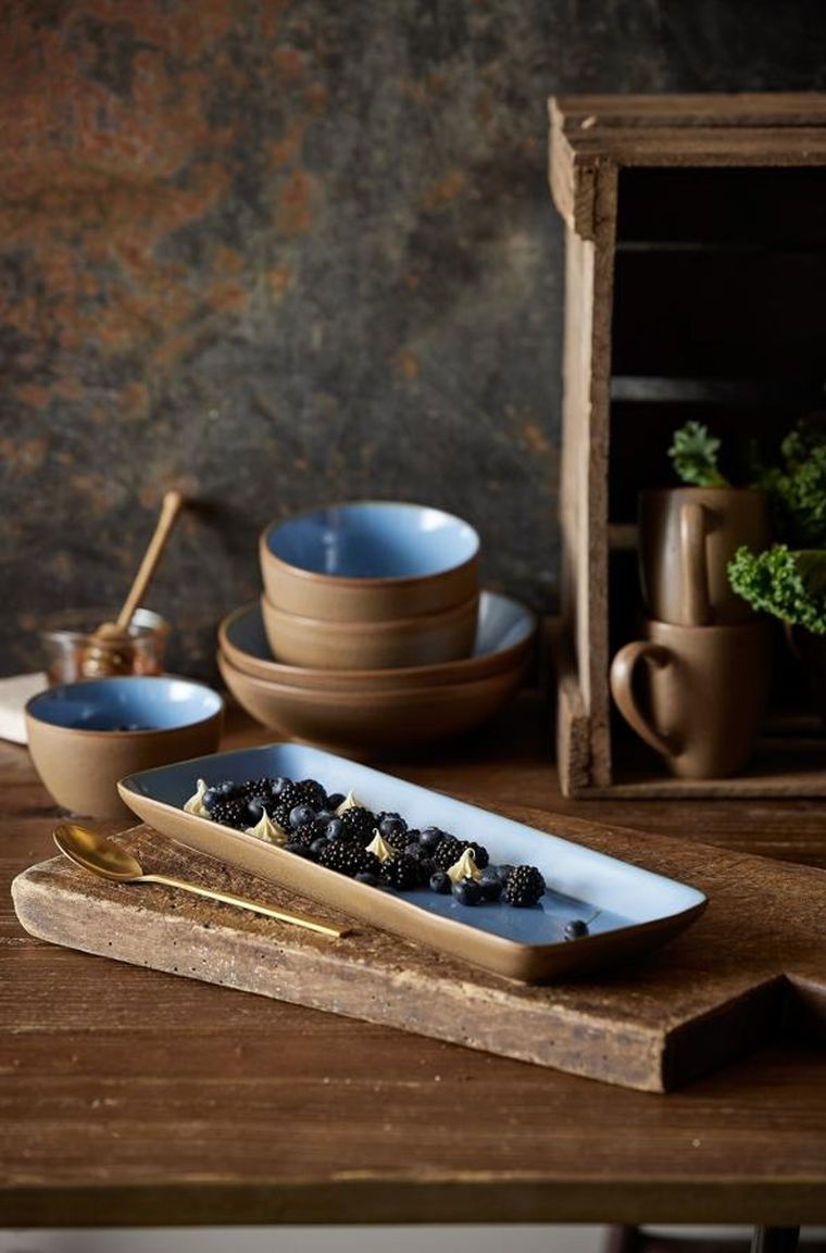 Bitz, miska, wood/ocean, 14 cm