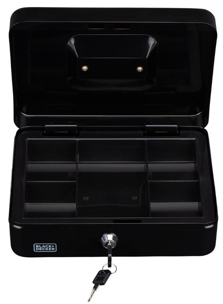 Black + Decker, kasetka metalowa na pieniądze i dokumenty, 25-8,5-18 cm