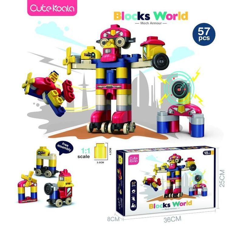Blocks World, Robot, klocki, 57 elementów