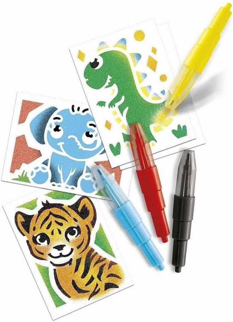 Blopens, długopisy do malowania poprzez dmuchanie, mini zestaw, zwierzęta