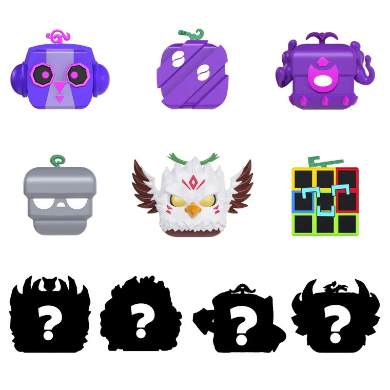 Blox Fruits, minifigurka niespodzianka z kodem do gry, 4 cm, 1 szt.