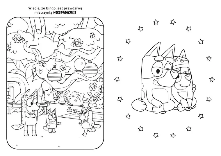Bluey. Ale zabawa. Wesoła kolorowanka