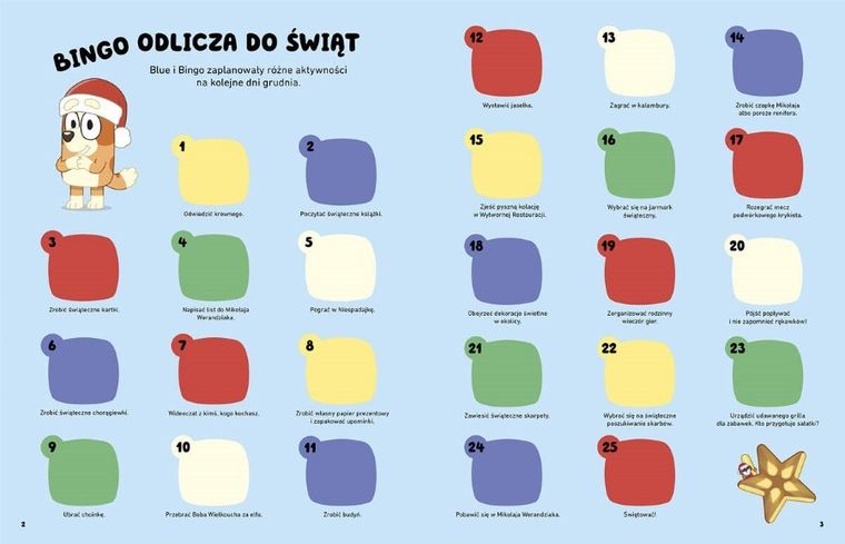 Bluey. Hura, idą święta! Zabawy i zadania z naklejkami