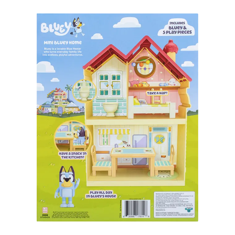 Bluey, mini dom rodzinny, zestaw z figurką