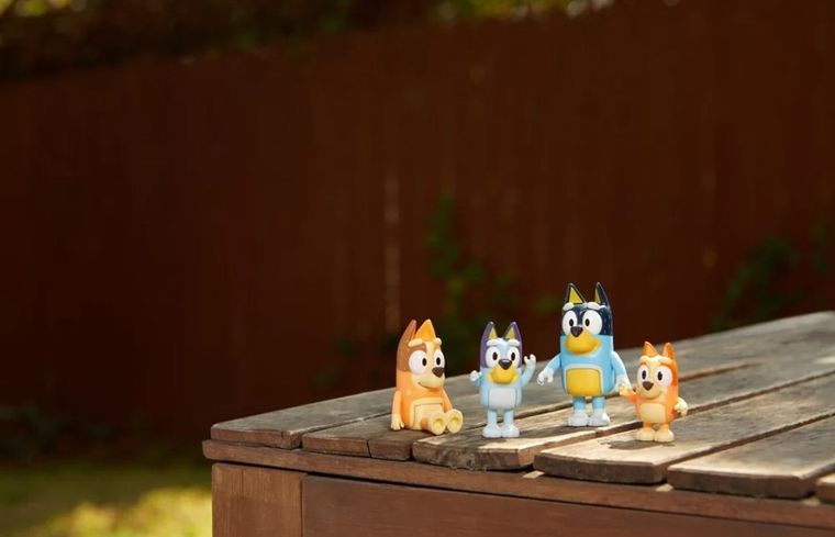 Bluey, rodzinka, figurki, 4 szt.