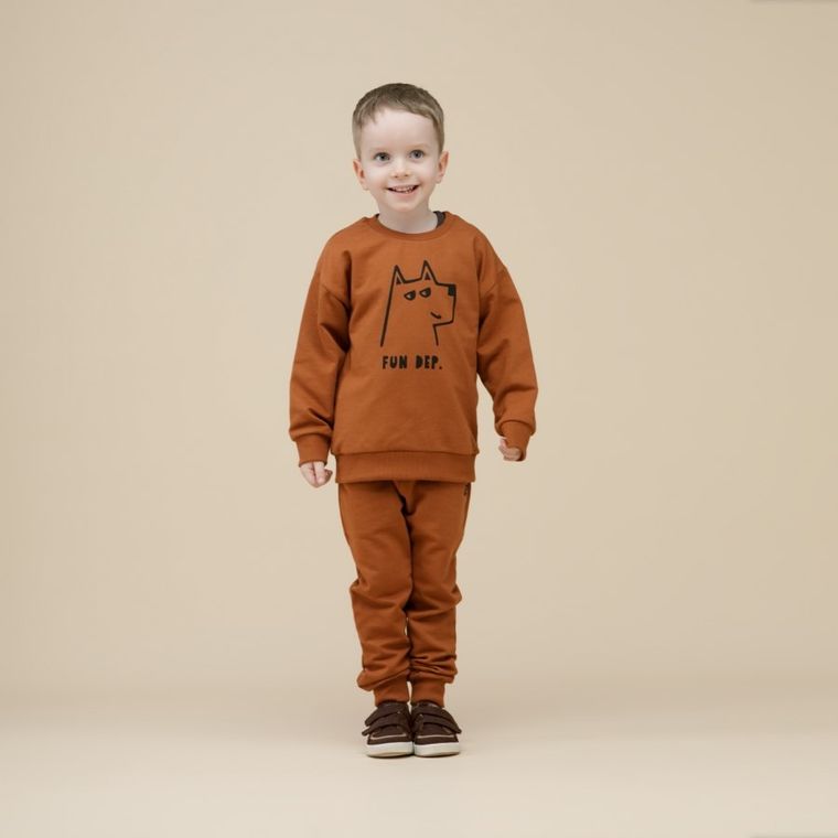 Bluza chłopięca, brązowa, Pinokio