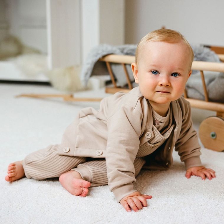 Bluza chłopięca, rozpinana, beżowa, Eevi