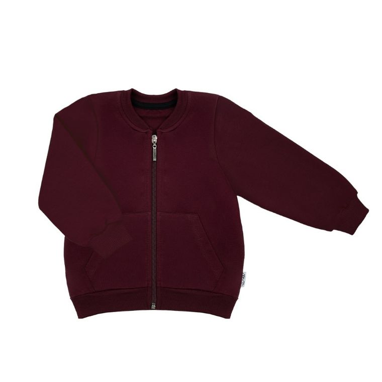 Bluza chłopięca, rozpinana, bordowa, Nicol