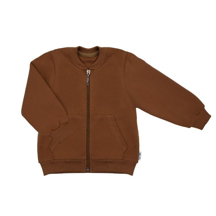 Bluza chłopięca, rozpinana, brązowa, Nicol