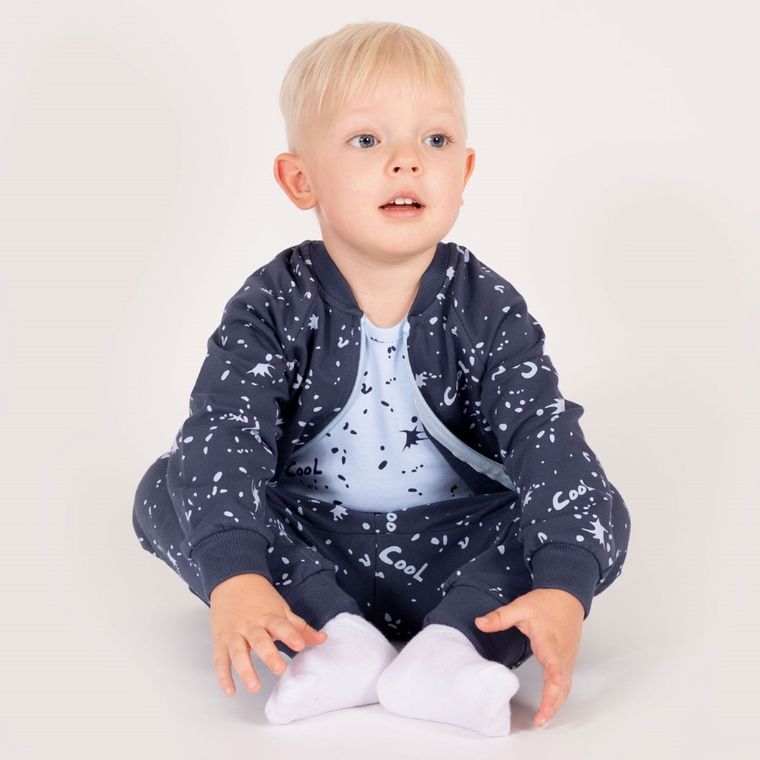 Bluza chłopięca, rozpinana, granatowa, Cool, Nicol