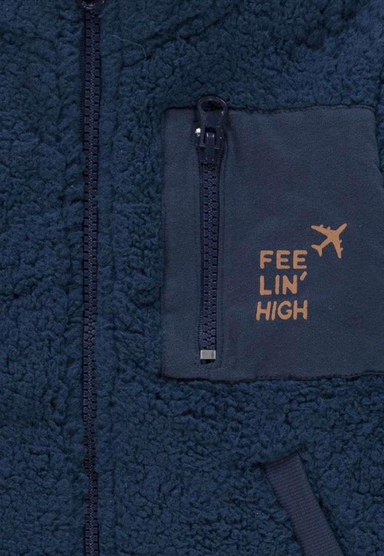 Bluza chłopięca, rozpinana, granatowa, Kanz