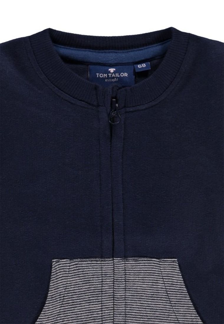 Bluza chłopięca, rozpinana, granatowo-szara, Tom Tailor