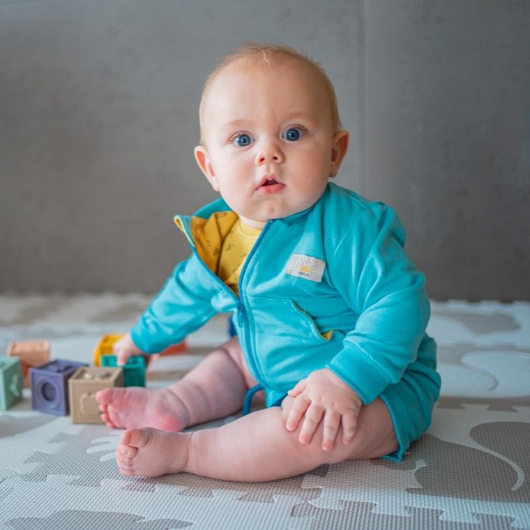 Bluza chłopięca, rozpinana, niebieska, Eevi