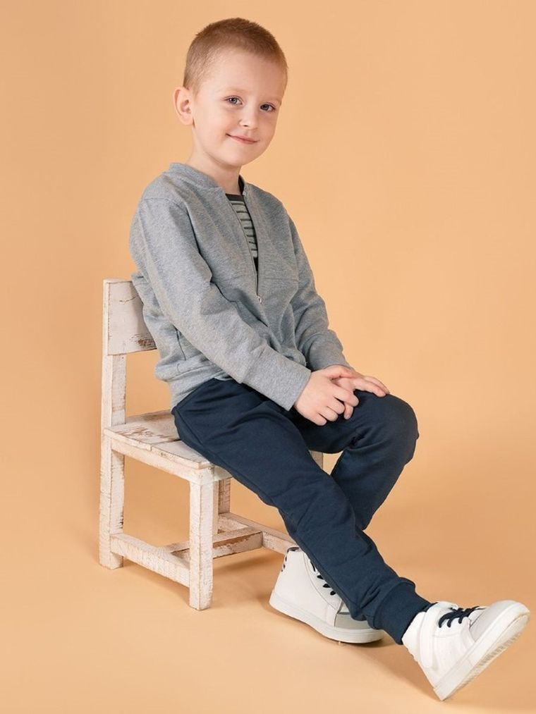 Bluza chłopięca, rozpinana, szara, Nicol