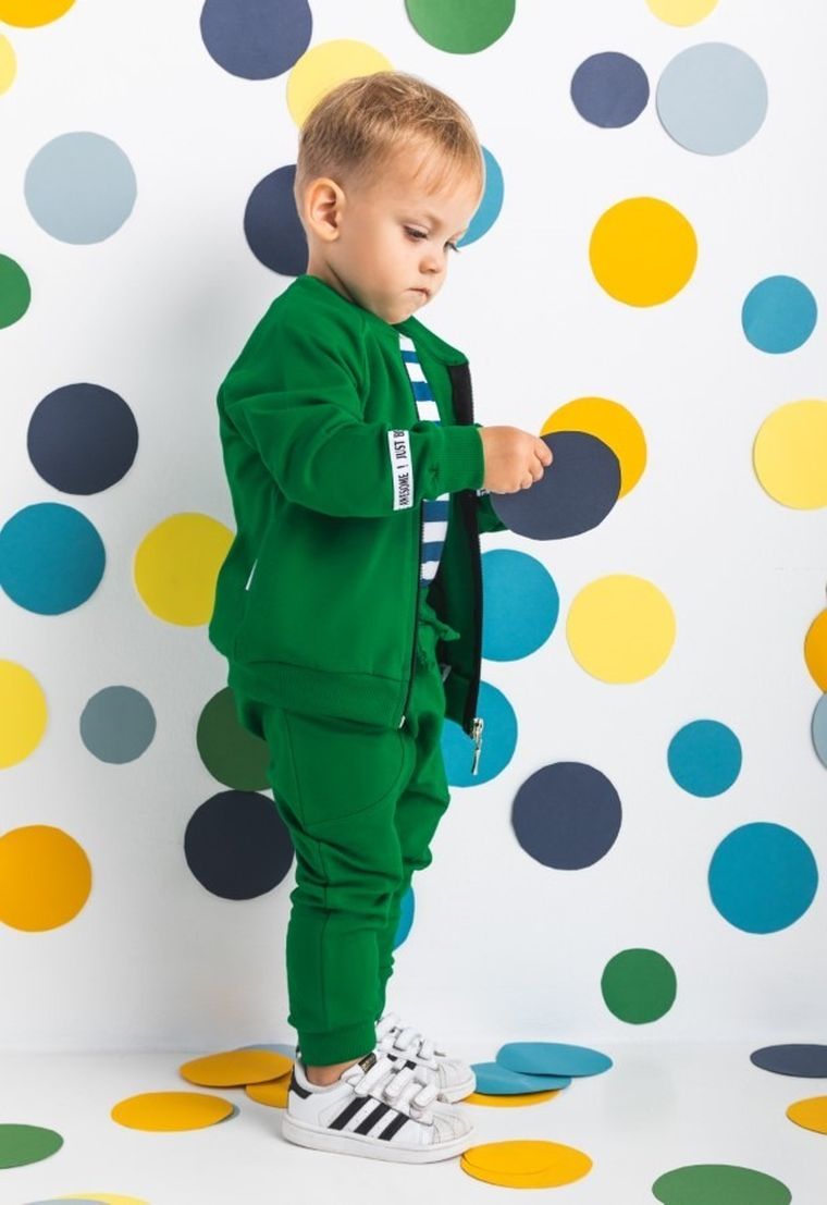 Bluza chłopięca, rozpinana, zielona, Nicol