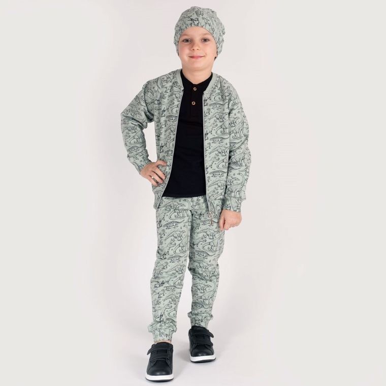 Bluza chłopięca, rozpinana, zielona, Nicol