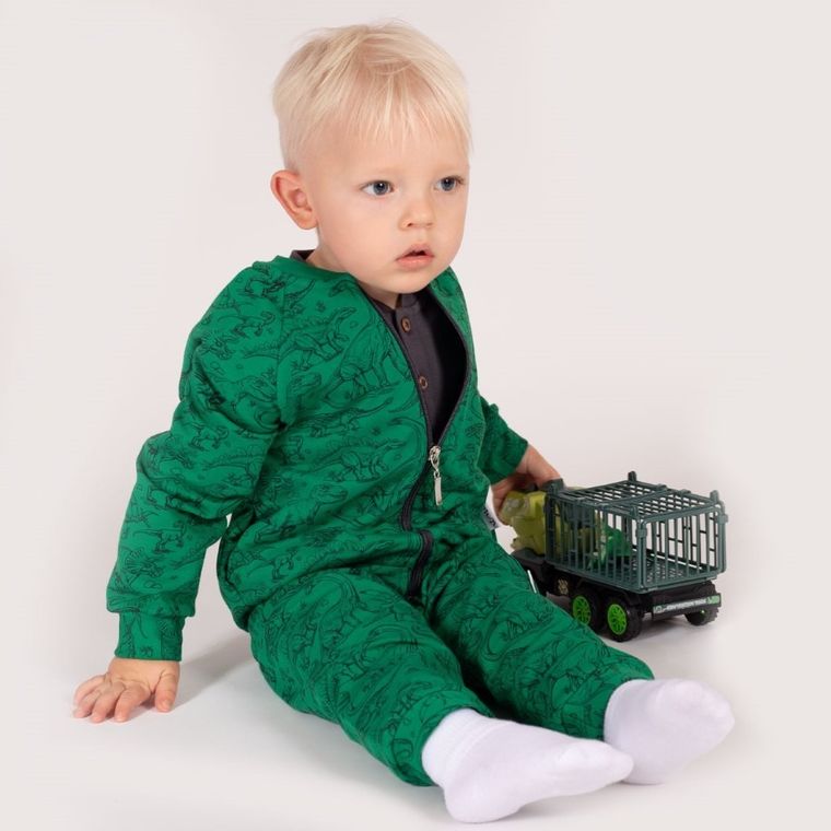 Bluza chłopięca, rozpinana, zielona, Nicol