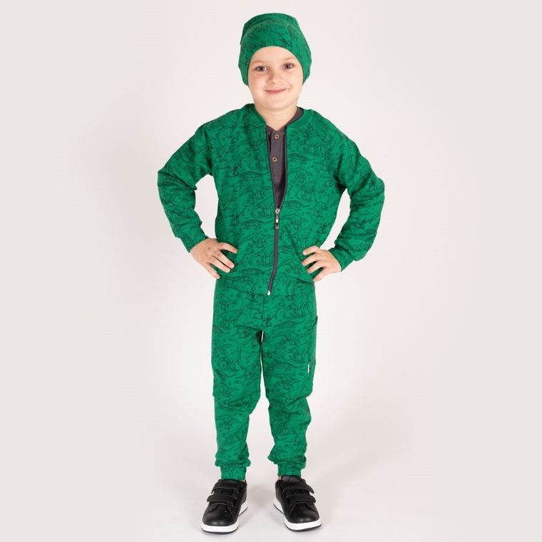 Bluza chłopięca, rozpinana, zielona, Nicol