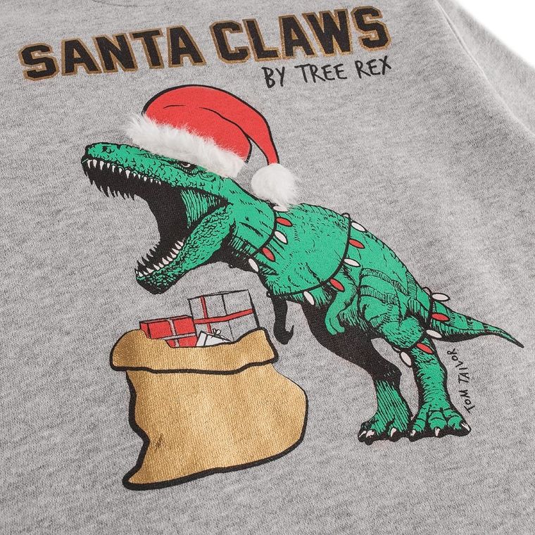 Bluza chłopięca, szara melanż, Tom Tailor