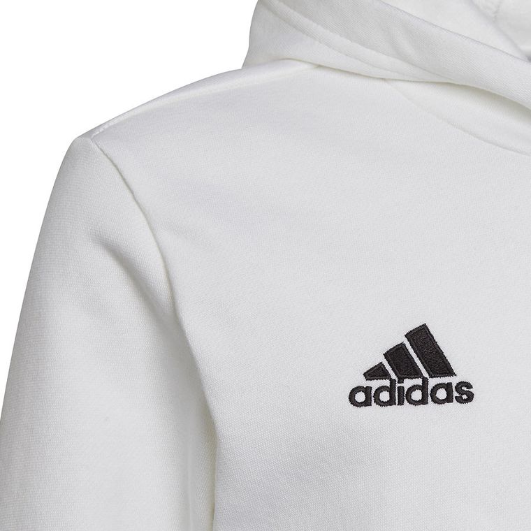 Bluza chłopięca z kapturem, biała, Adidas Entrada 22
