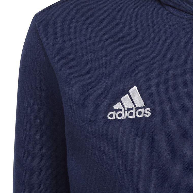 Bluza chłopięca z kapturem, granatowa, Adidas Entrada 22