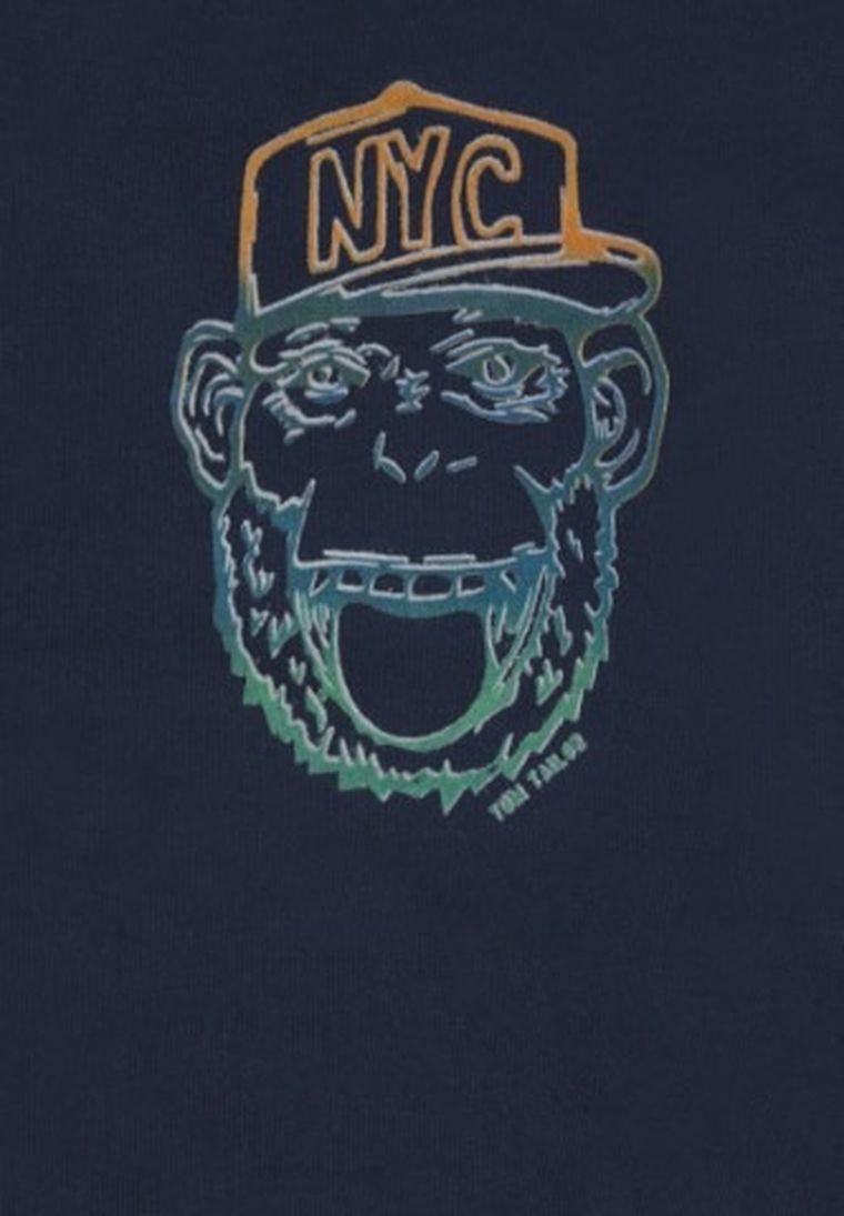 Bluza chłopięca z kapturem, granatowa, Tom Tailor