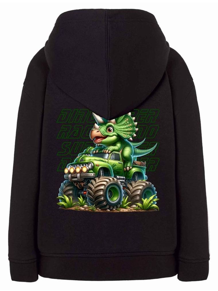 Bluza chłopięca z kapturem, rozpinana, czarna, Tup Tup