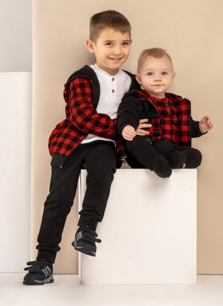 Bluza chłopięca z kapturem, rozpinana, dwustronna, mix, Nicol