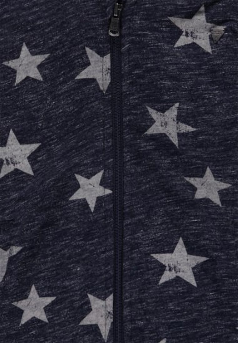 Bluza chłopięca z kapturem, rozpinana, granatowa, Kanz