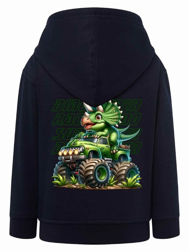 Bluza chłopięca z kapturem, rozpinana, granatowa, Tup Tup