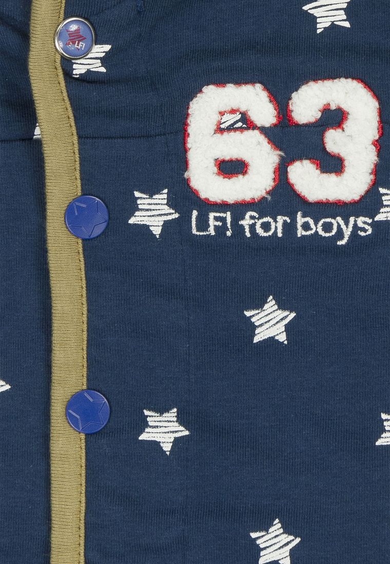 Bluza chłopięca z kapturem, rozpinana, niebieska, Lief