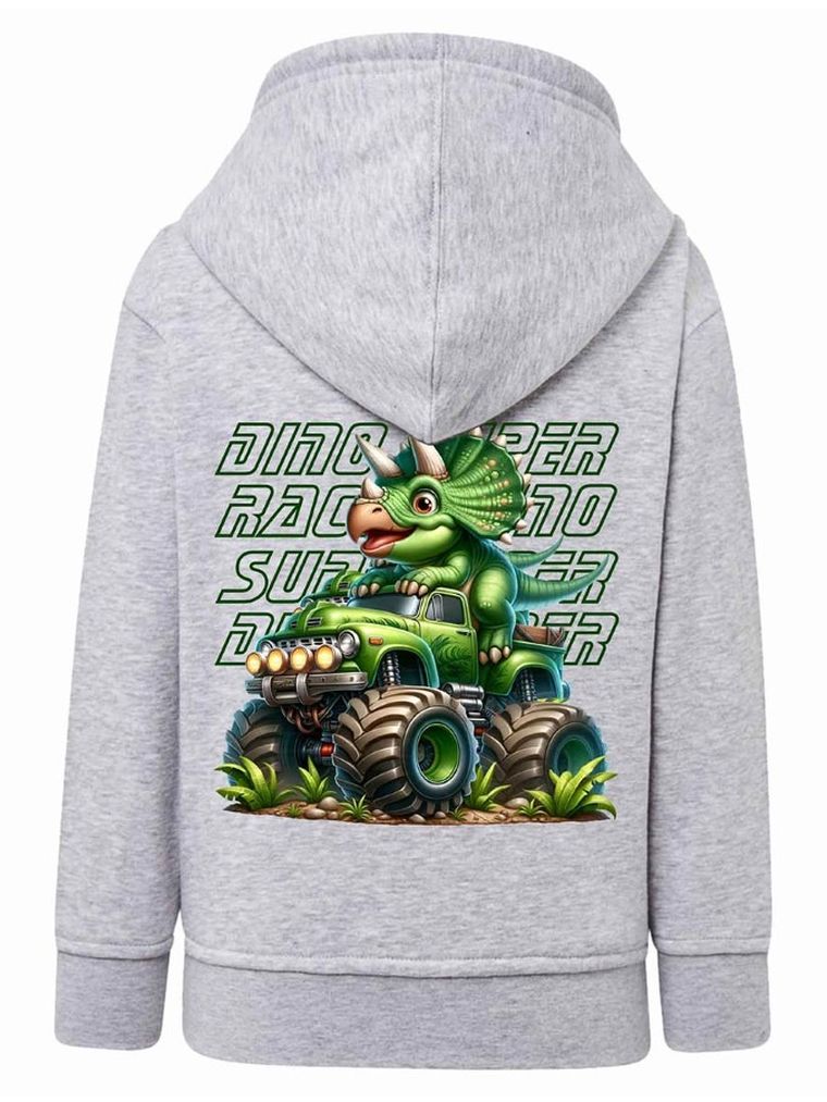 Bluza chłopięca z kapturem, rozpinana, szara, Tup Tup