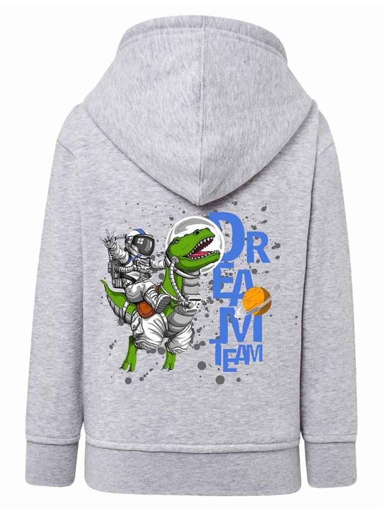 Bluza chłopięca z kapturem, rozpinana, szara, Tup Tup