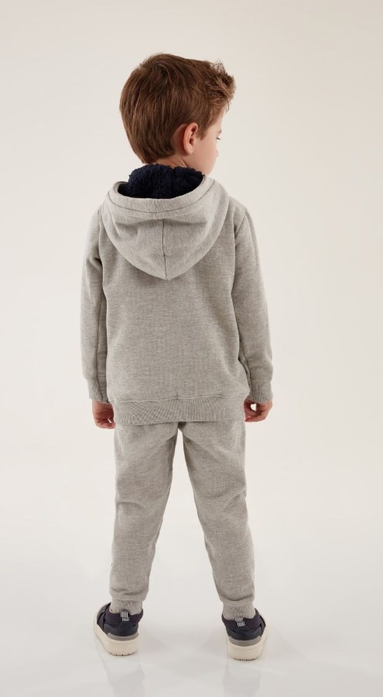 Bluza chłopięca z kapturem, rozpinana, szara, Up Baby