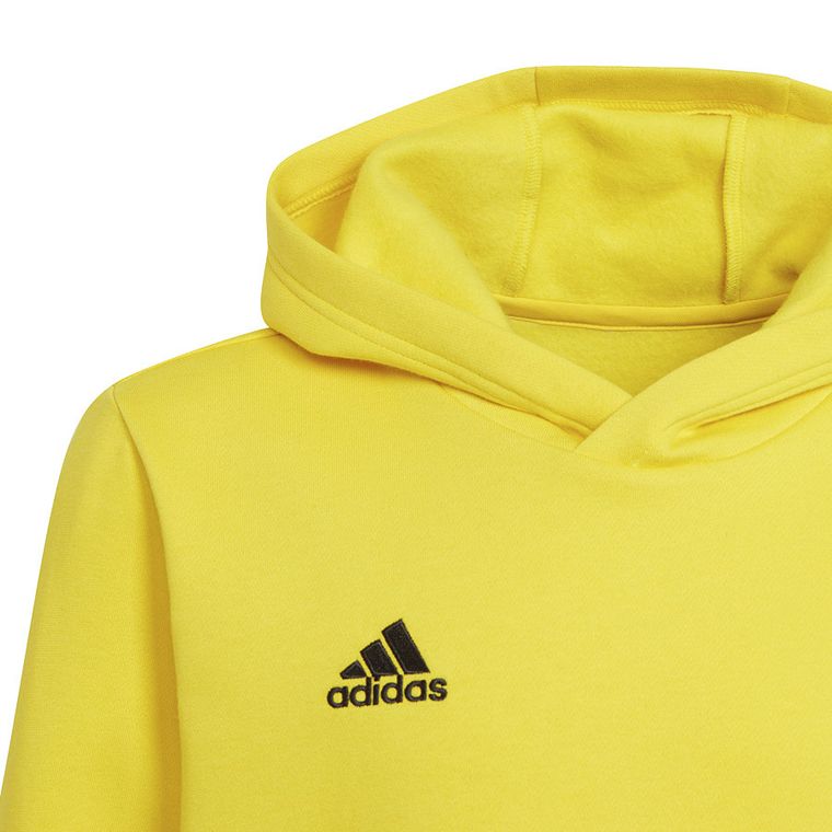 Bluza chłopięca z kapturem, żółta, Adidas Entrada 22