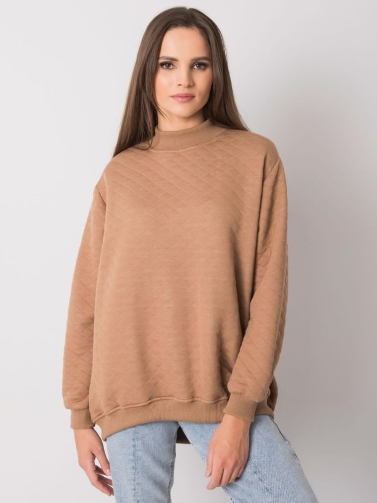Bluza damska, beżowa, Basic Feel Good