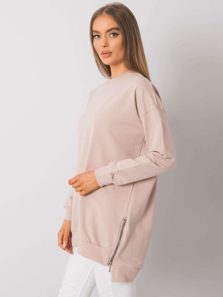 Bluza damska, beżowa, Basic Feel Good