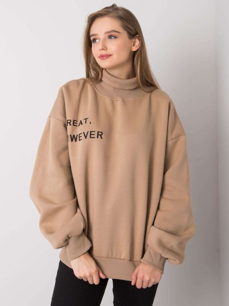 Bluza damska, beżowa, Ex Moda