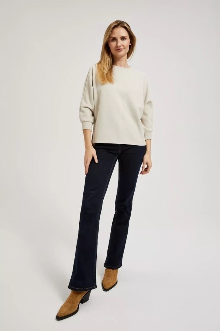 Bluza damska, beżowa, Moodo