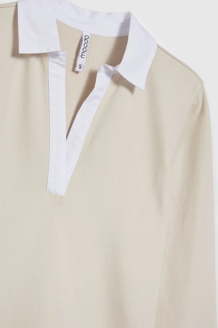 Bluza damska, beżowa, Moodo