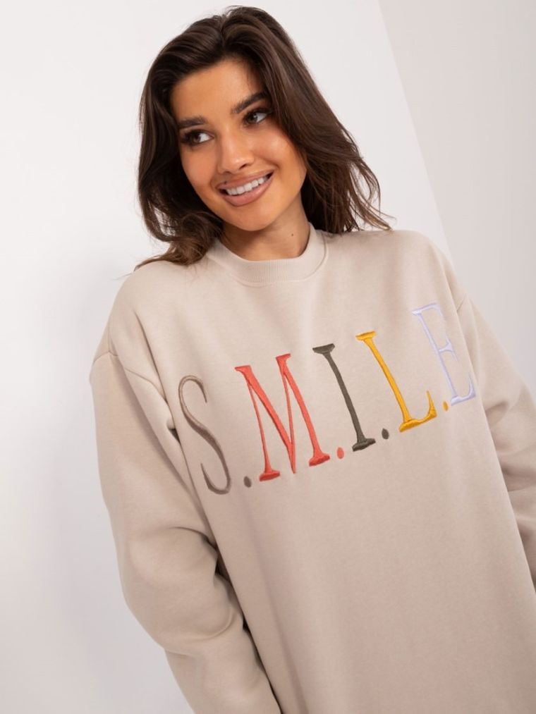 Bluza damska, beżowa, Sublevel