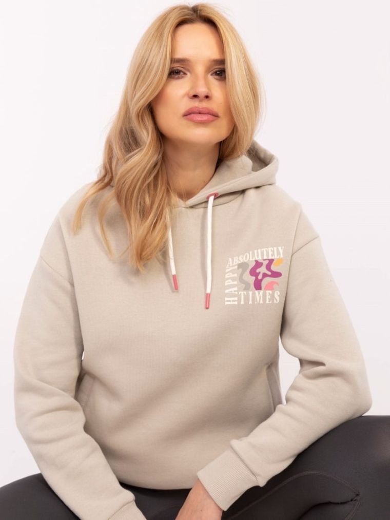 Bluza damska, beżowa, Sublevel