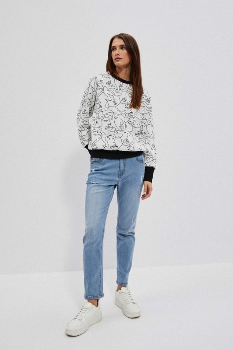 Bluza damska, biała, Moodo